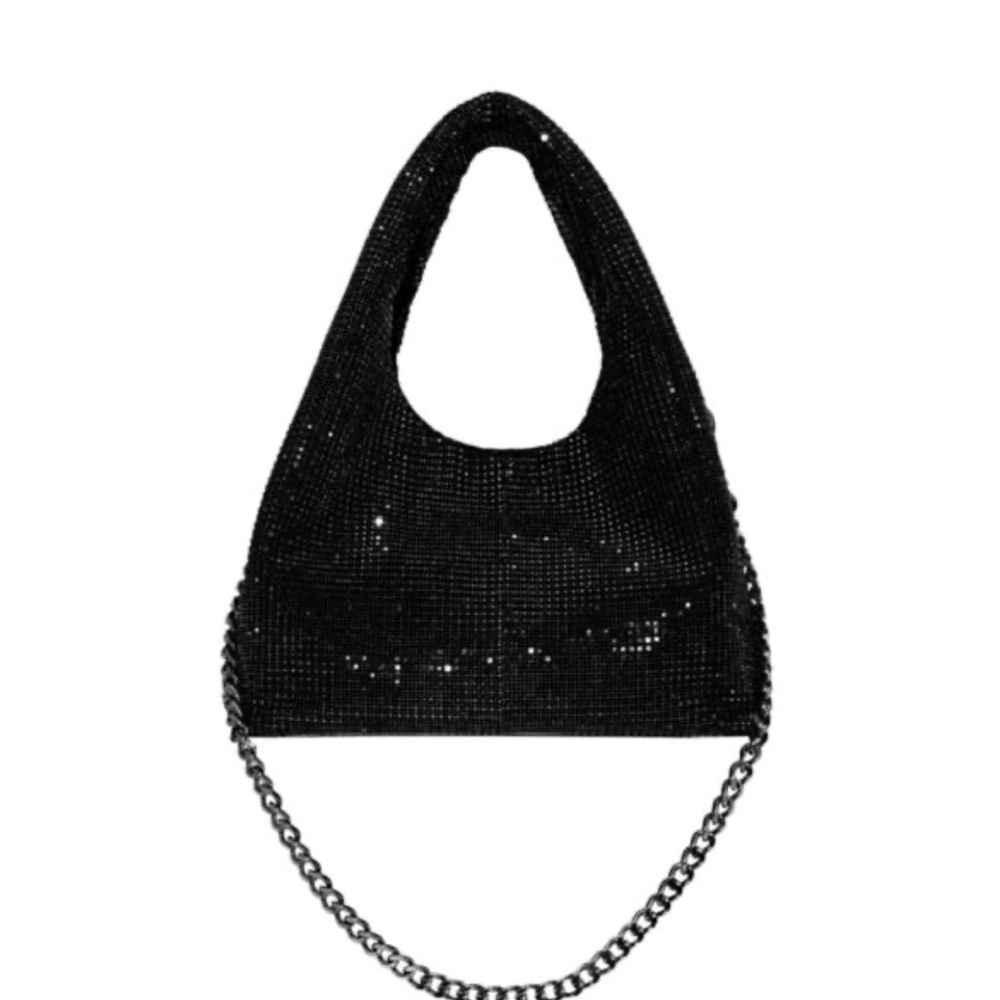 Rebecca Minkoff Women's Mini Crystal Chain Carryall Bag BLACK NWT